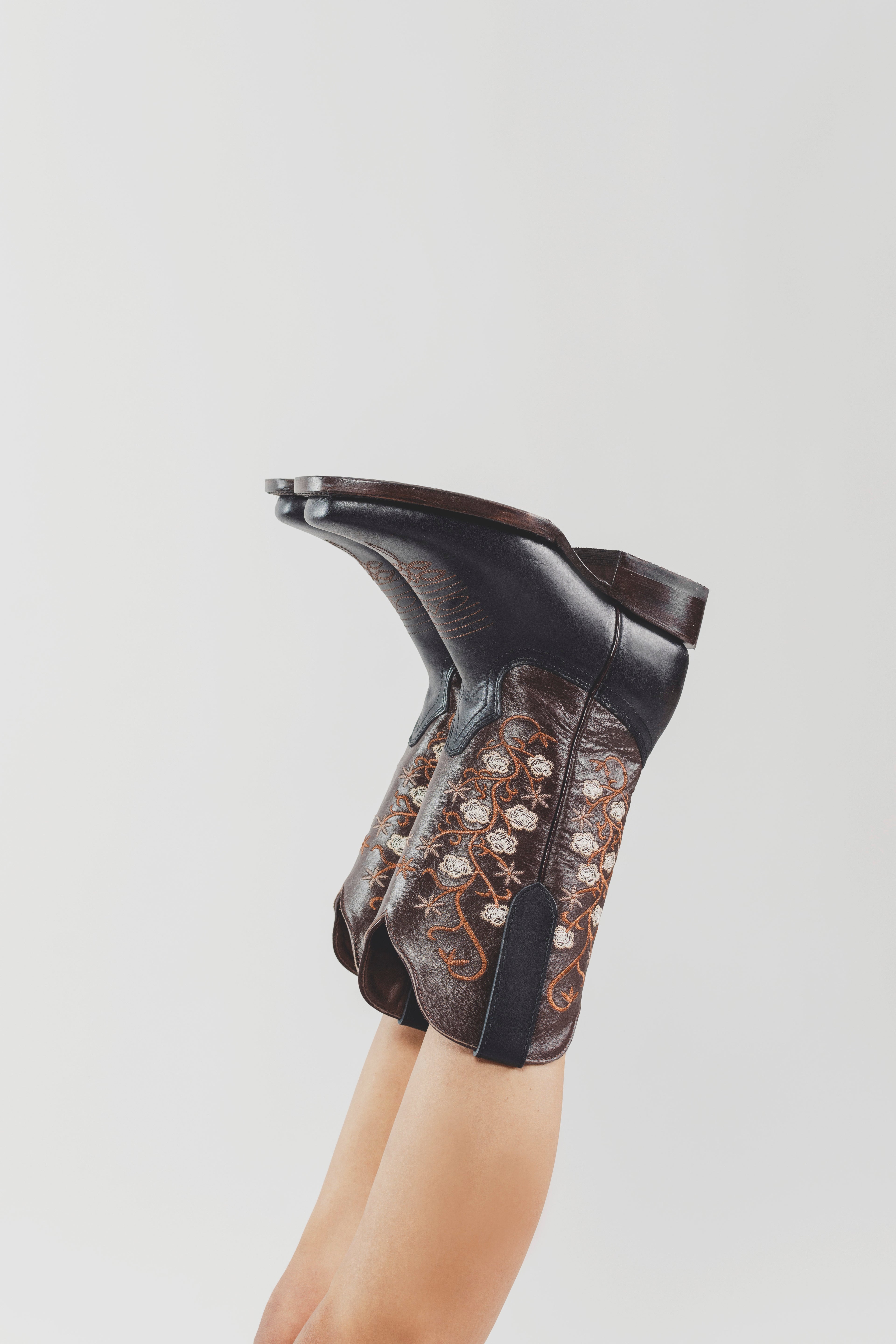 Bota Vaquera Azteca Negra 403